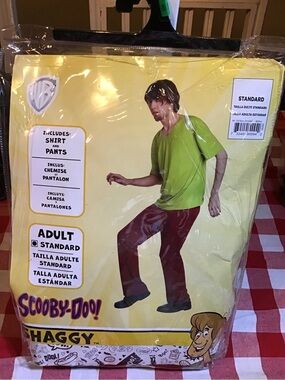 Warner brothers Scooby-doo shaggy adult costume standard
